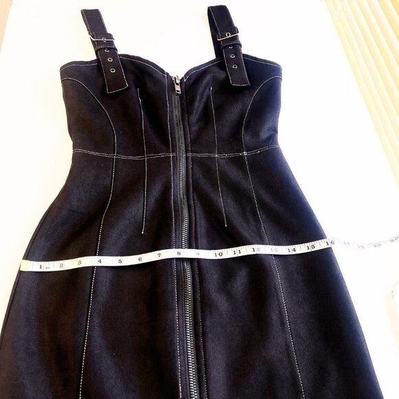 Honey Punch Black Zip-Front Bodycon Dress - Picture 12 of 16